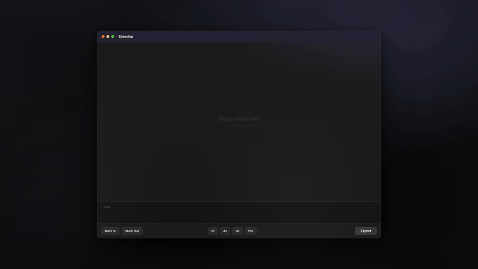 Speedup β a Mac app for speeding up long videos preview